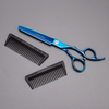 New Design Professional Hair Cutting Scissors with Comb Attached Stainless Steel Barber Scissor
