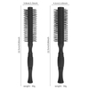Custom Logo Round Nylon Hair Brush with Salon Home Use Wood Handle Common Comb