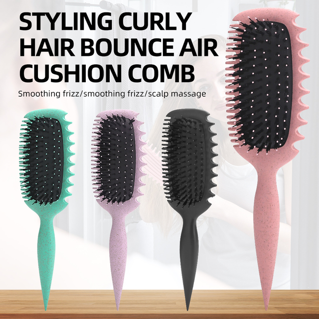 Air Cushion Comb Hairdressing Smoothing Nylon Bristles Airbag Curl Hair Brush Comb