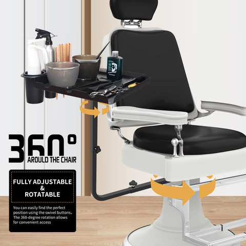 Hairdressing Barber Chair Tray Accessories Hair Salon Tools Rotation Storage Tray