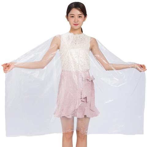 100 PE Waterproof Aprons Cut Iron Dye Hair Robe Barber Salon Disposable Hair Dressing Cape