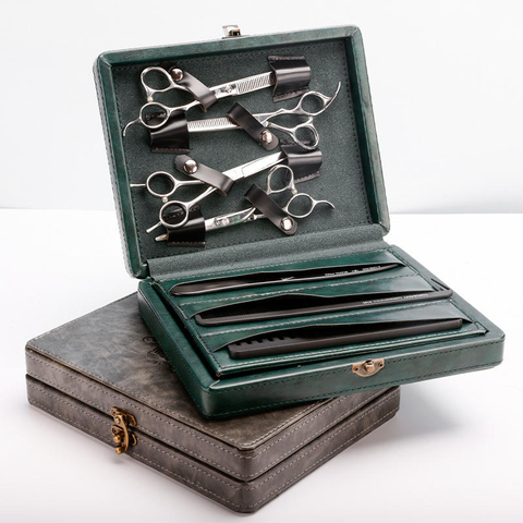 Leather Handmade Bags Scissor Bag Barber Tool Salon Storage Cabinet for Men