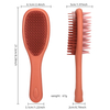 Long Handle Hair Comb Double-Sided Silicone Massage Comb with Large Teeth Gentle Detangling Scalp Massage Brush