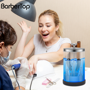 Barbers Salon Manicure equipment Hairdressing Tools Glass sterilizer Jar