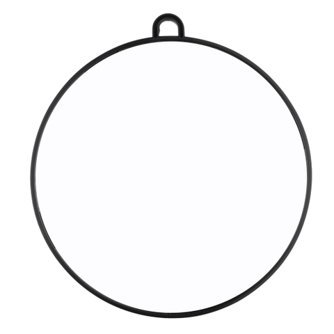 Large Professional Makeup Glass Handheld Hairdressing Salon Round Mirror for Purse, Great Travel Size, 10 Inch Diameter Black