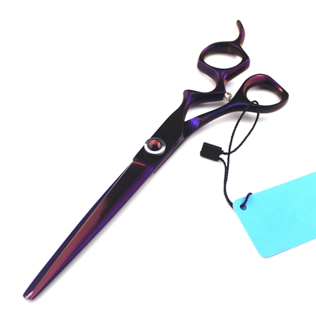 Professional 7 '' Japan Steel Purple Pet Dog Grooming Hair Cutting Scissors Cut Barber Haircutting Shears Hairdresser Scissors