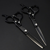 Professional JP 440c steel 6 '' Upscale Gem Black cut hair scissors haircut thinning barber cutting shears hairdressing scissors