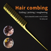 Barber shop electroplating gold hair comb anti-static entangled hair brush pointed tail comb professional salon barber tool