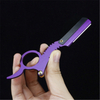 Straight Edge Barber Razor Haircut Beard Eyebrow Shaving Tools Manual Depilation Razor Hairdresser Trimming Blades Ring Shape