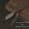 Men Shaving Barber Tools Hair Razor Black Folding Shaver Knife Zinc Alloy Straight safety razor Barbearia Holder gift