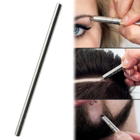Professional Magic Engrave Beard Hair Scissors Eyebrow Carve Pen Tattoo Barber Hairdressing Scissors Eyebrow Oil Head Carving