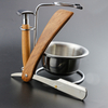 1P Wooden Trimmer Manual Shaver Professional Straight Edge Stainless Steel Sharp Barber Razor Folding Shaving Knife Shave Beard