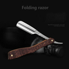 Folding Shaving Knife Shave Beard Cut Wooden Trimmer Manual Shaver Professional Straight Edge Zinc Alloy Sharp Barber Razor 
