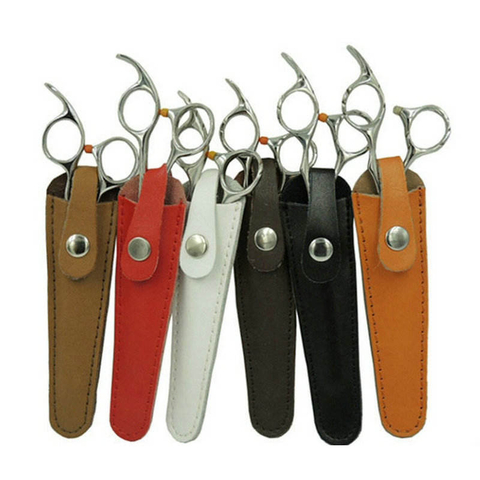 Leather Pouch Protects Barber Scissor Case Perfect for Travel Carry Bag