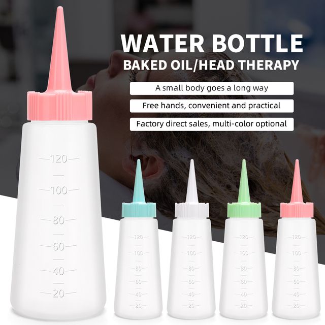 120ml Salon Hair Dye Water Pointed Mouth Shampoo Hair Oil Applicator Bottle