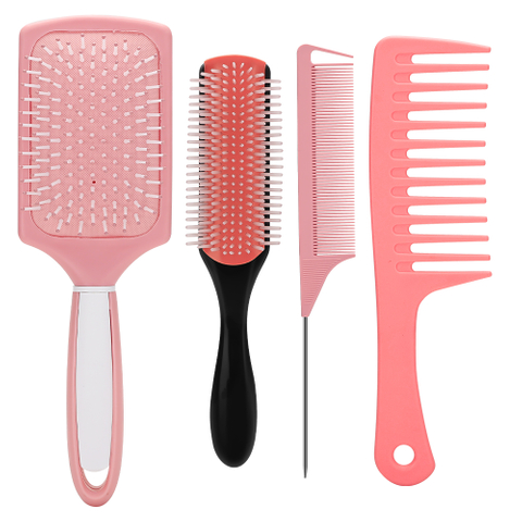Household Hair Brush with Smooth Plastic Handle New Design Massage Air Cushion Hair Brush Set