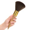 Custom Logo Soft Fashion Natural Wood Handle Brush Wide Hairbrush Sweeping Neck Face Duster Brush