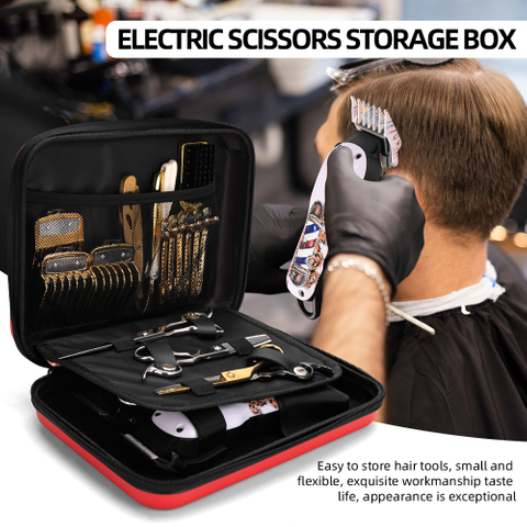 Red Large Capacity Beauty Hairdressing Barber Tool Bag Grooming Hair Stylist Scissor Holder Storage Case