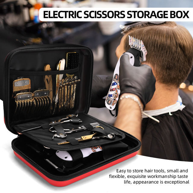 Red Large Capacity Beauty Hairdressing Barber Tool Bag Grooming Hair Stylist Scissor Holder Storage Case