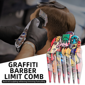 Salon Good Quality Hair Clipper Limit Comb Graffiti Hair Cutting Hair Guide Clipper Guard Comb