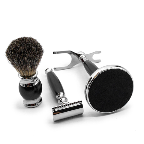 shaving Brush And Razor Blades Set