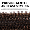 Custom Round Barrel Hair Brush with Boar Bristles Aluminum Curly Salon Styling Curling Round Hair Brush