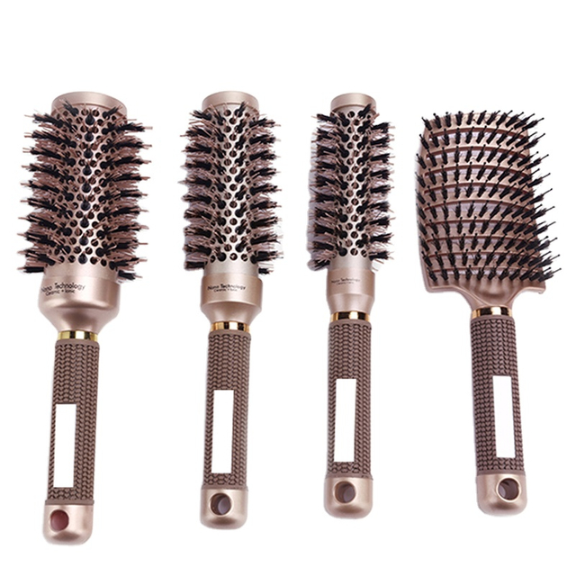 Golden Paddle Cushion Hair Massage Brush