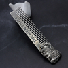 Amazon hot sale new fashion beard metal comb shaping beard comb for mens care