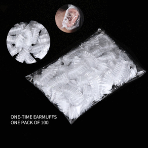 Salon Barber Hair Dye Waterproof Antipollution Disposable Earmuff PET Transparent Earnuffs.