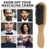 Boar Bristle Soft wave brush custom logo Wooden Beard Brush Hair Brush for Men