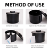 Black ABS Neck Strips Roll Dispenser Salon Storage Container Barber Neck Paper Box