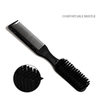 Double-sided Comb Brush Black Small Beard Styling Brush Professional Shave Beard Brush Barber Vintage Carving Cleaning Brush