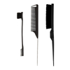 3 Pieces Hair Brush Set,Hair Styling Comb Including Dual Sided Edge Brush & Rat Tail Comb and Teasing Comb for Women Girl Barber