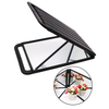 Foldable Double Sided Salon Barber Hand Mirror with Comfy Grip Twin Handles