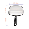 Professional Salon Hair Stylist Large Handheld Mirror w/Handle Wide Angle Barber Hairdressing Mirror Square Makeup Mirror