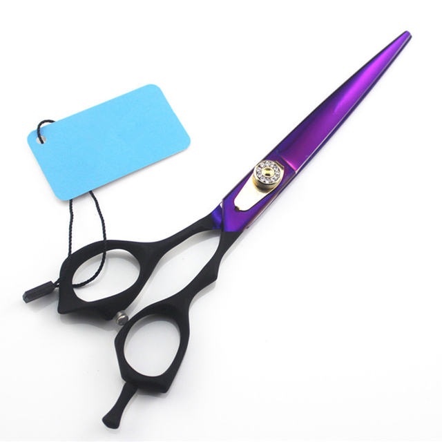 7 Inch Purple Professional Pet Grooming Hair Cutting Scissors Dog Sissors Barber Haircutting Shears Berber Hairdressing Scissors