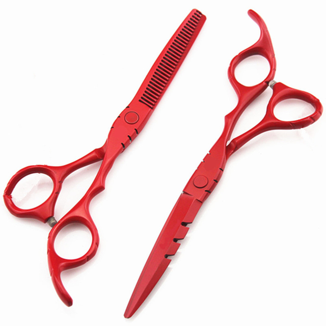 Professional 6 & 5.5 inch Japan 440c hair scissors set thinning barber cutting hair shears scissor tools hairdressing scissors