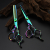 Customize logo JP 440c steel 6 inch green dragon hair scissors haircut thinning barber cutting shears Hairdressing scissors