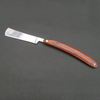 Vintage Wood Handle Straight Edge Stainless Steel Barber Razor Folding Shaving Knife