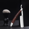 Wooden Handle Manual Shaving Razor Super Sharp Classical Stainless Steel Barber Shaver Hair Knifes