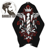 Barber Pattern Cape Hair Stylist Salon Haircut Gown Hair Cutting Apron with Adjustable Closure Professional Salon Cutting Shirt