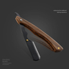 Gold Sandal Wood Handle Stainless Steel Folding Razor Hair Salon Hairdressing Shaving Hairdressing Knife Holder Gift Shaver