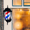 Barber Pole Light Rotating Rainproof Lighting Neon Signs Hair Salon Open Signs Mount Classic Red Stripes Outdoor