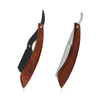 Stainless Steel Straight Razor Straight Edge Wooden Razors Pro Men Folding Shaving Knife Manual Beard Shaver Barber Shaver Tool