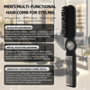 Precision Rotating Beard Brush & Comb - Dual-End Grooming Tool for Men