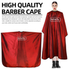 Gathered neckline detail of professional salon cape