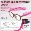 Pink disposable glasses covers