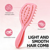 Flexible anti-static bristles gently detangling wet hair without pain