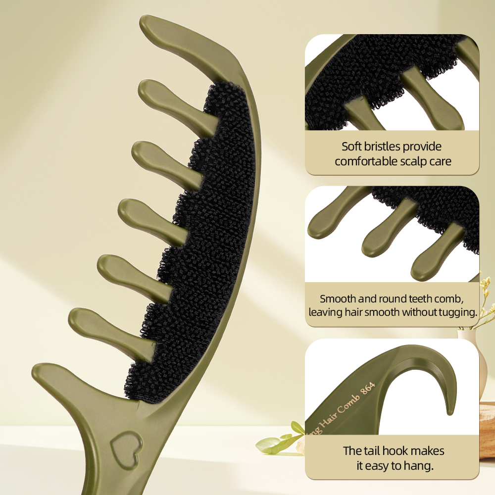 shower hook hair comb