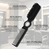 Precision Rotating Beard Brush & Comb - Dual-End Grooming Tool for Men